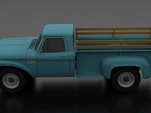 f-series f-250 flareside pickup 1966 3D Model