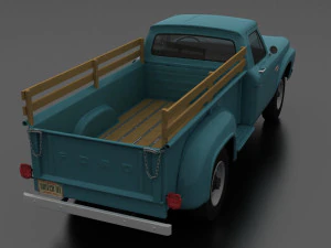 f-series f-250 flareside pickup 1966 3D Model