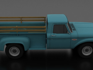 f-series f-250 flareside pickup 1966 Model 3D