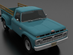 f-series f-250 flareside pickup 1966 Model 3D