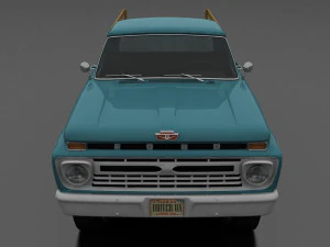 f-series f-250 flareside pickup 1966 3D Model