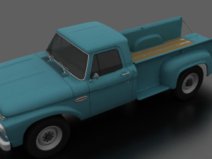 f-series f-250 flareside pickup 1966 Model 3D