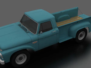 f-series f-250 flareside pickup 1966 3D Model