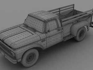 f-series f-250 flareside pickup 1966 3D Model