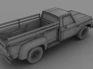 f-series f-250 flareside pickup 1966 3D Model