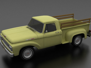 f-series f-100 flareside pickup 1961 3D Model