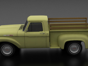 f-series f-100 flareside pickup 1961 Modelo 3D
