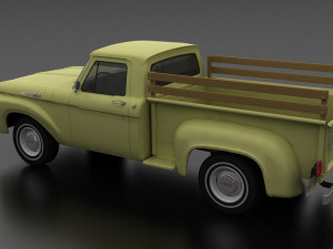 f-series f-100 flareside pickup 1961 Modelo 3D