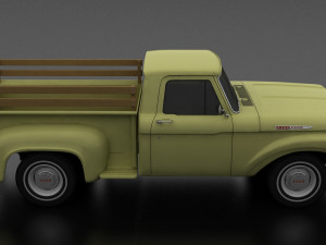 f-series f-100 flareside pickup 1961 Modelo 3D