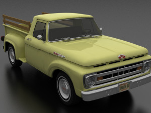 f-series f-100 flareside pickup 1961 Modelo 3D