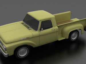 f-series f-100 flareside pickup 1961 Modelo 3D