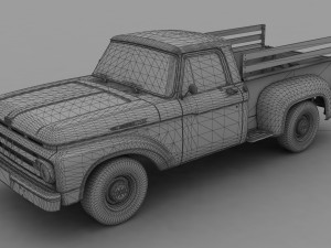 f-series f-100 flareside pickup 1961 Modelo 3D