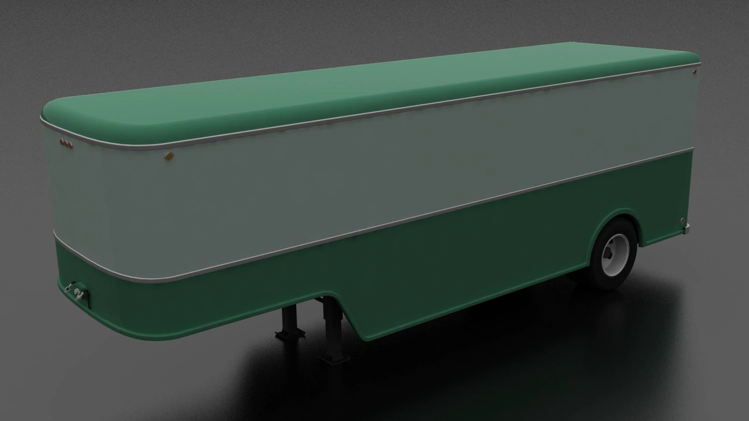 american 50s-60s style furniture van trailer 3D Model .c4d .max .obj .3ds .fbx .stl .blend 