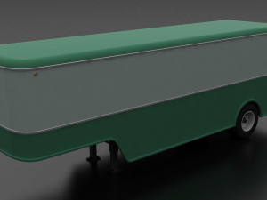 american 50s-60s style furniture van trailer 3D मॉडल