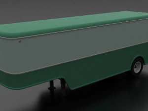 Remolque de furgoneta con muebles estilo americano de los a&ntilde;os 50 y 60 Modelo 3D