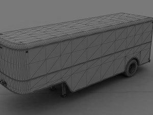 american 50s-60s style furniture van trailer Model 3D
