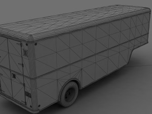american 50s-60s style furniture van trailer Model 3D