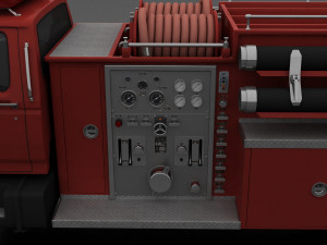 F-series f-800 firetruck unmarked 1985 3D मॉडल