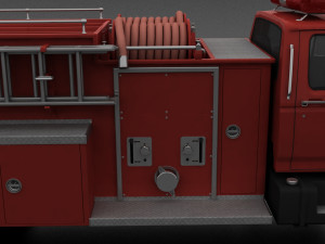 F-series f-800 firetruck unmarked 1985 3D मॉडल