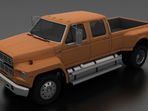 F-Series F-800 CrewCab Customized Pickup Truck 1985 3D Model