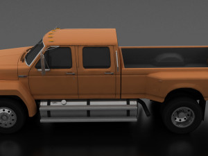 F-Series F-800 CrewCab Customized Pickup Truck 1985 3D Model