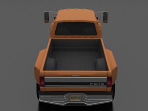 F-Series F-800 CrewCab Customized Pickup Truck 1985 3D Model