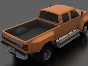 F-Series F-800 CrewCab Customized Pickup Truck 1985 3D Model