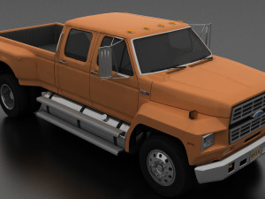 F-Series F-800 CrewCab Customized Pickup Truck 1985 3D Model
