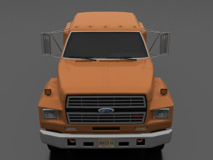 F-Series F-800 CrewCab Customized Pickup Truck 1985 3D Model