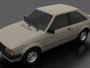 Escort mk3 1981 3-door Liftback 3D Model