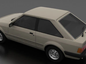 Escort mk3 1981 3-door Liftback 3D Model