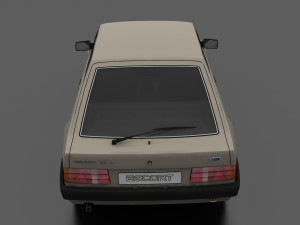 Escort mk3 1981 3-door Liftback 3D 模型