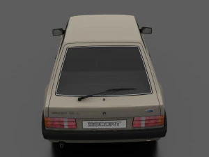 Escort mk3 1981 3-door Liftback 3D Model