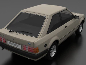 Escort mk3 1981 3-door Liftback 3D Model