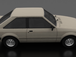 Escort mk3 1981 3-door Liftback 3D 模型