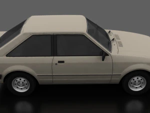 Escort mk3 1981 3-door Liftback 3D Model
