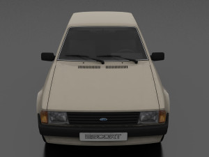 Escort mk3 1981 3-door Liftback 3D 模型