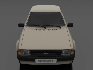 Escort mk3 1981 3-door Liftback 3D Model