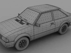 Escort mk3 1981 3-door Liftback 3D Model