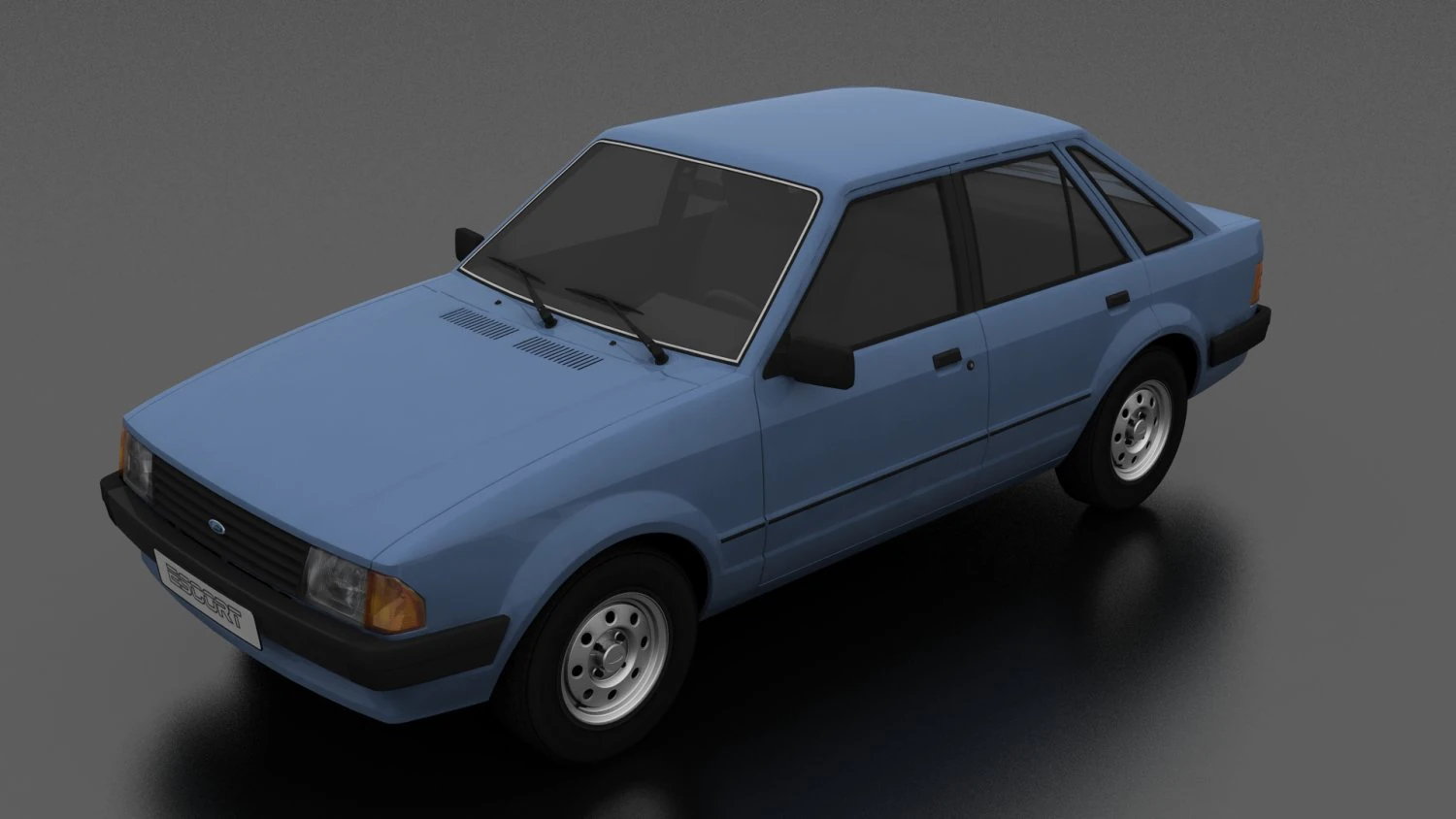 Escort mk3 1981 5-door Liftback 3D Model .c4d .max .obj .3ds .fbx .stl .blend 