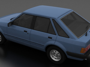 Escort mk3 1981 5-door Liftback 3D मॉडल