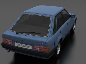 Escort mk3 1981 5-door Liftback 3D मॉडल