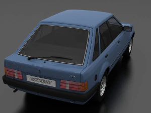 Escort mk3 1981 5-door Liftback 3D Model