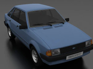 Escort mk3 1981 5-door Liftback 3D Model