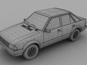 Escort mk3 1981 5-door Liftback 3D मॉडल