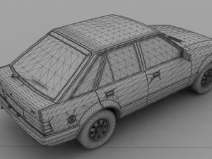 Escort mk3 1981 5-door Liftback 3D Model