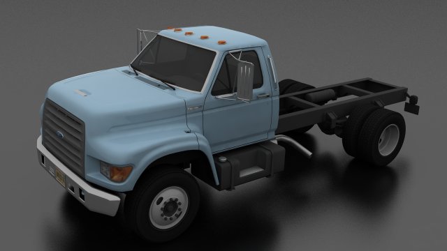 F-Series F-700 Truck Chassis 1995 3D Model .c4d .max .obj .3ds .fbx .stl .blend 