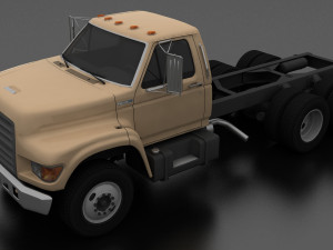 F-Series FT-900 Truck Chassis Tandem Axle 1995 3D Model
