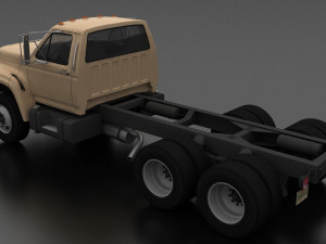 F-Series FT-900 Truck Chassis Tandem Axle 1995 Modelo 3D