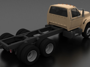 F-Series FT-900 Truck Chassis Tandem Axle 1995 Modelo 3D